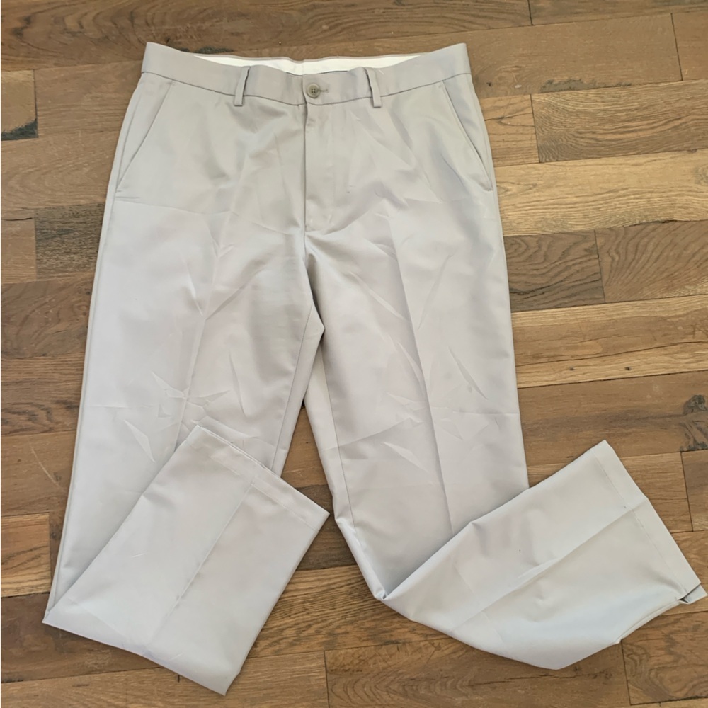 Greg Norman For Tasso Elba Pro Tech Tan Dress Pants Size 34 x 32
